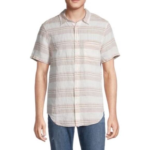 Madewell Perfect Fit Striped Linen Shirt Men Size XXL - Picture 1 of 7